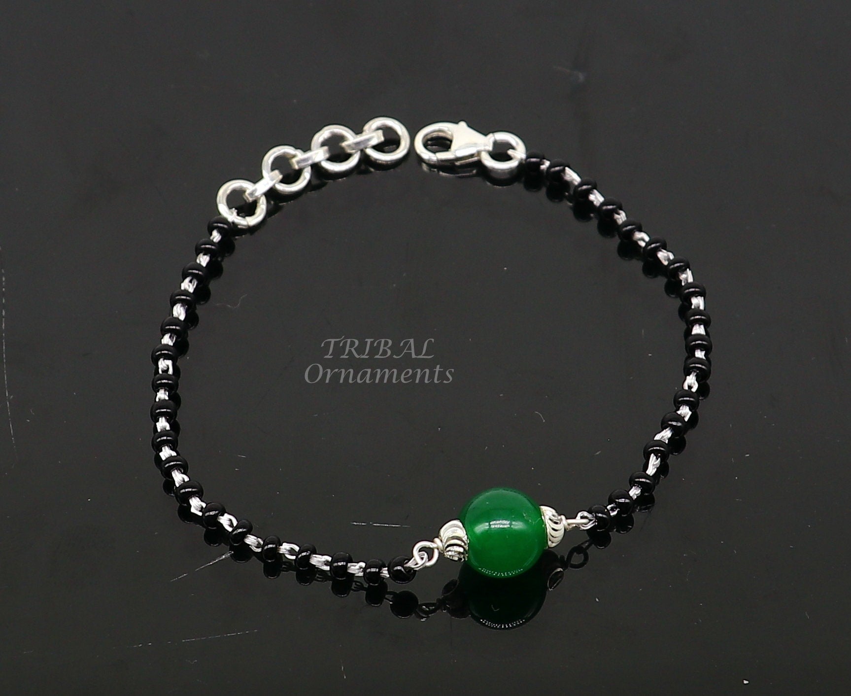 Buy Silver Bracelet Online | Red-Green-Black Najariya For Baby | Missori
